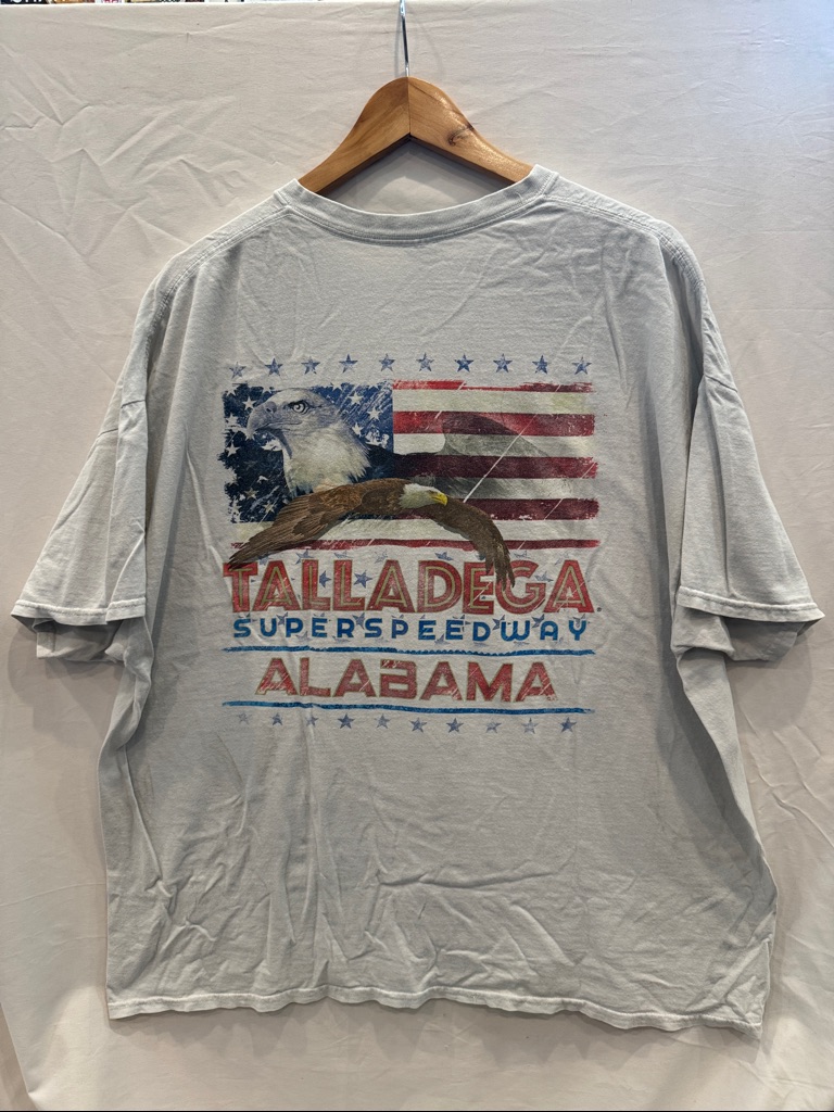 Vintage Talladega Nascar Alabama White Graphic Tee Xl